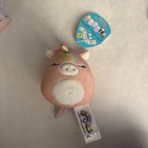 Pink Unicorn Squish-mellow Keychain